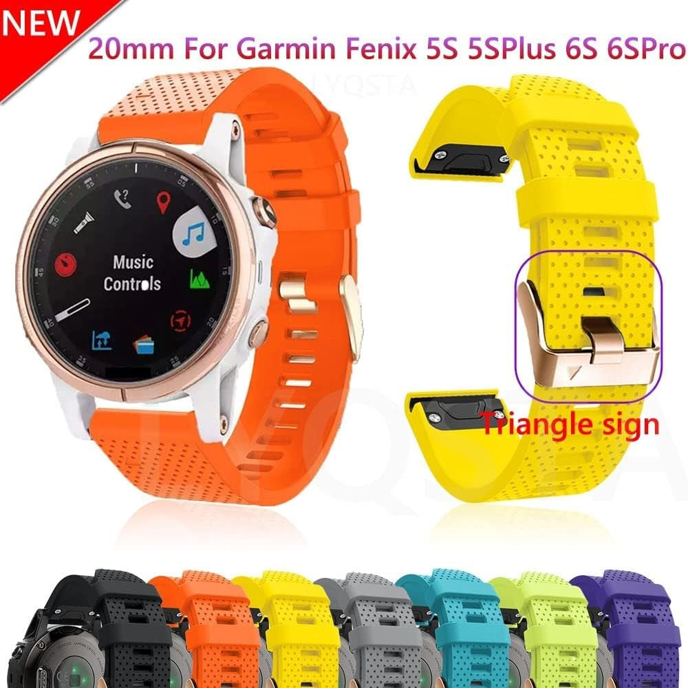 LKDJNC 20Mm for Fenix 6S 5S Smart Watch Strap Silicone Band for Garmin Fenix 5X 5 plus 6X 6 Pro Quick Release Wristband Bracelet Correa  LKDJNC   