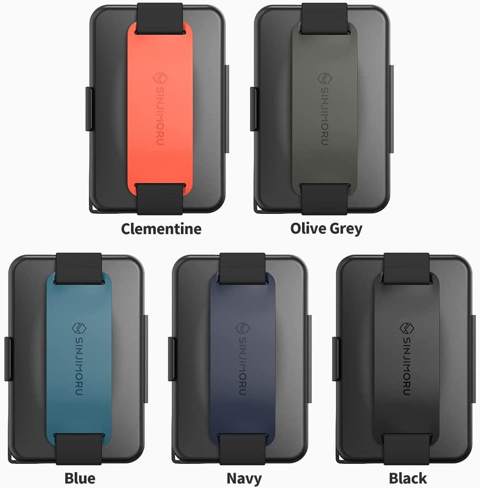 Sinjimoru Secure Magnetic Wallet as Phone Grip Stand for Magsafe Wallet, Cell Phone Wallet Stick on with Phone Kickstand & Phone Grip Holder for Iphone 12/13 and 14 Series. M-Card Zip Black  Sinjimoru Co.Ltd   