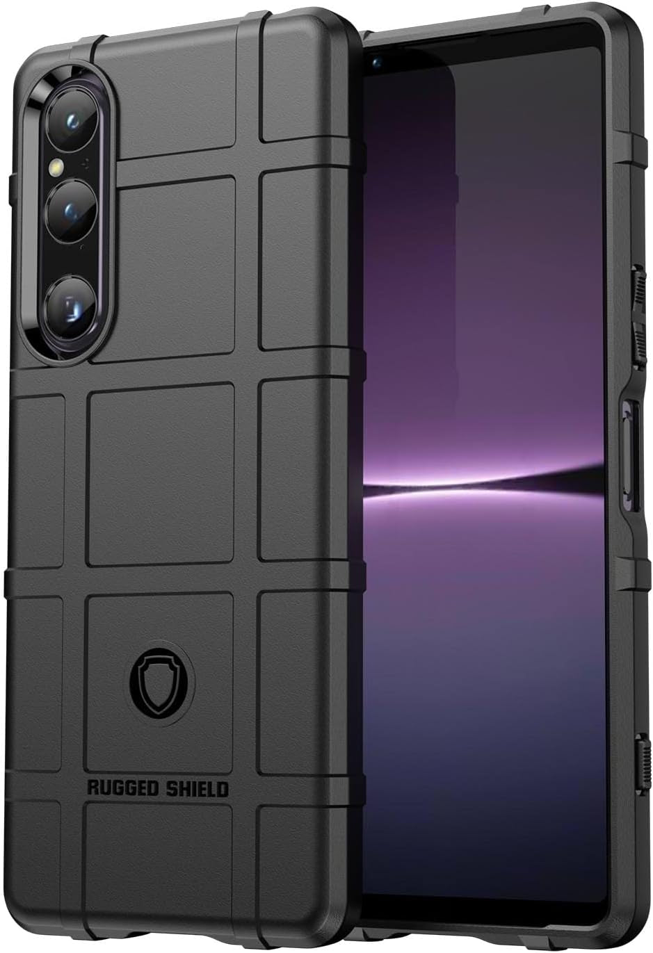 Compatible with Sony Xperia 1 V 2023 Case, TPU Thick Solid Armor Tactical Protective Cover Case for Sony Xperia 1 V 2023, Black  JSG-HD   