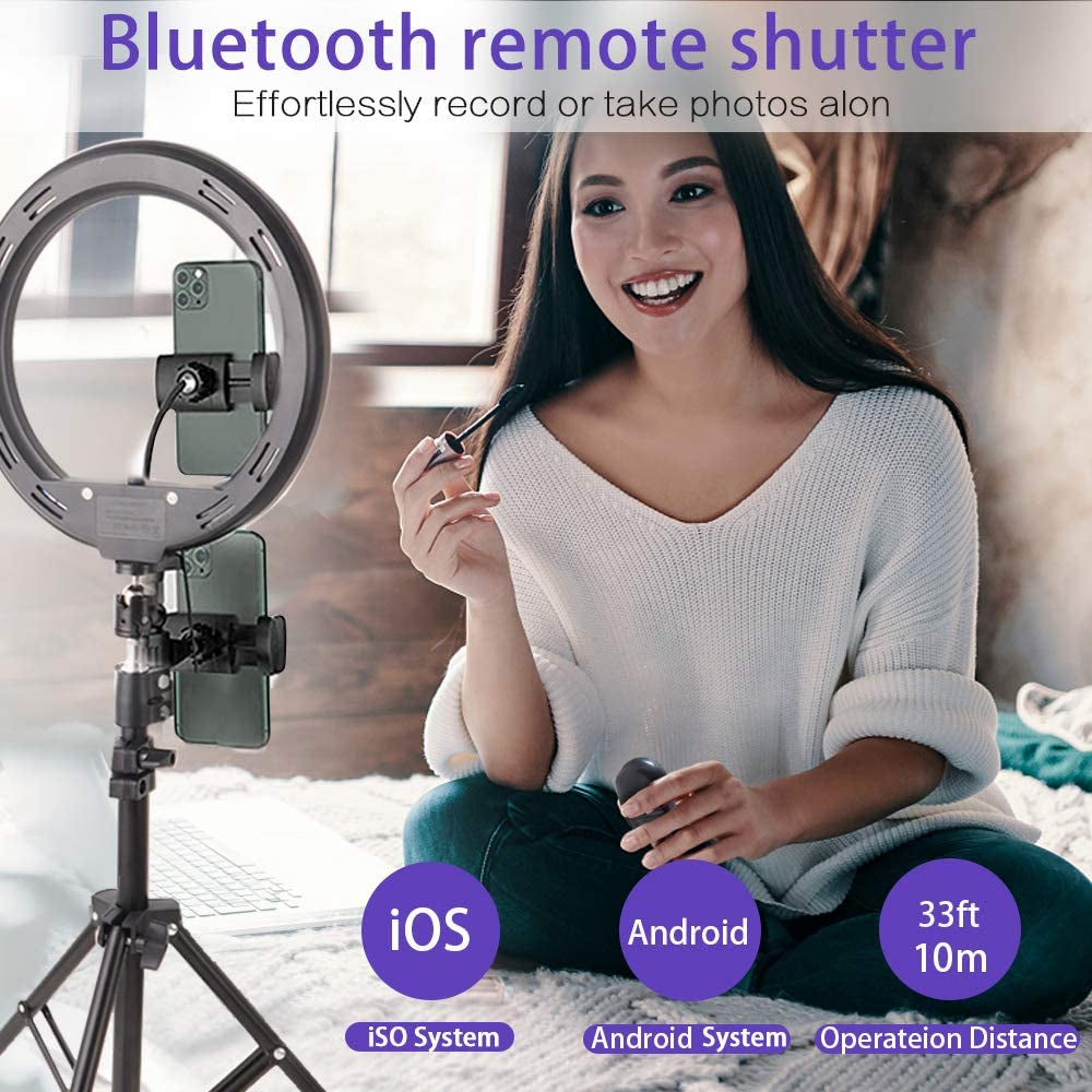 RGB Selfie Ring Light, 12 Inch LED Selfie Lights with Extendable Tripod Stand and Phone Holder for Live Video Calls Vlog Youtube Makeup and Photography Compatible with Iphone & Android  CASAVIDA   