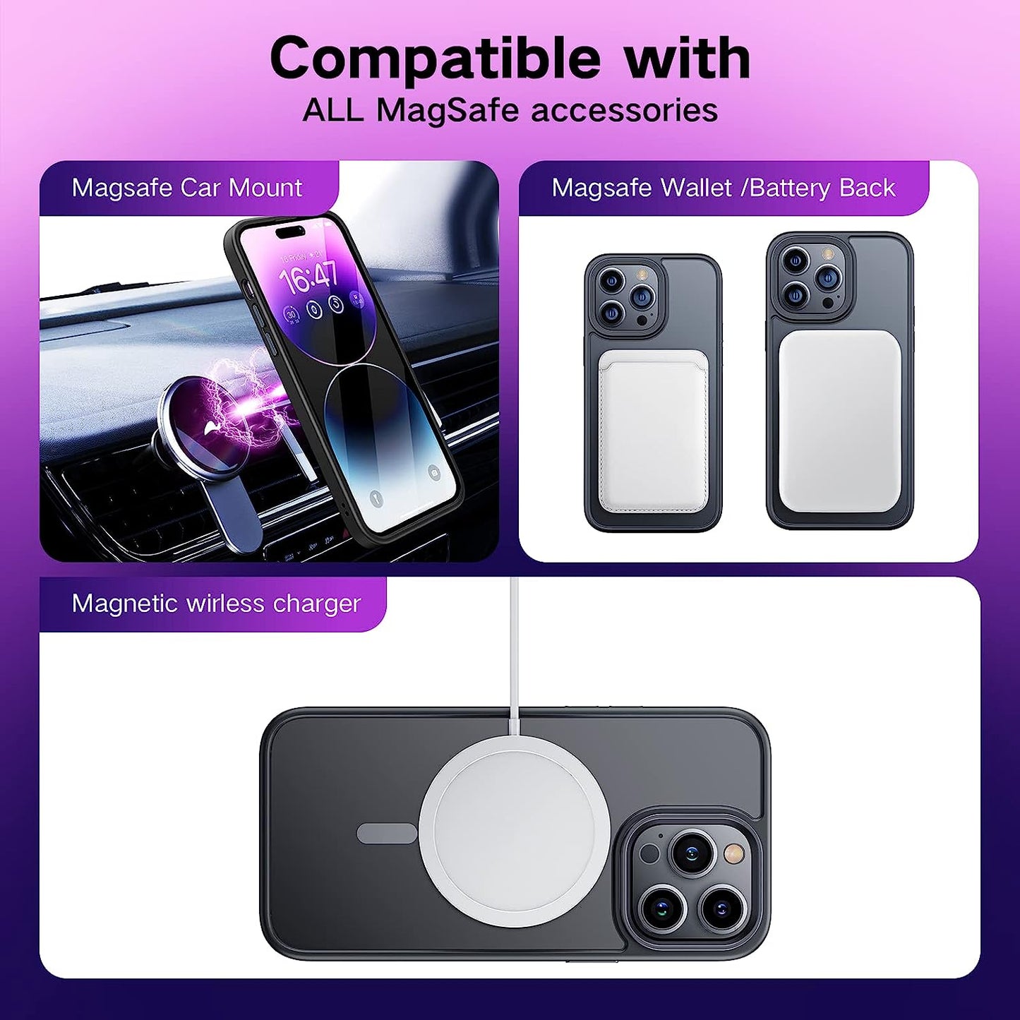 ANNGELAS Magnetic Case for Iphone 14 Pro Max Case Protective-Compatible with Magsafe for Iphone Pro Max 14 Case for Women Men,6.7 Inch,Black  ANNGELAS   