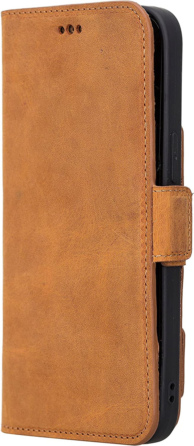 Bayelon Leather Wallet Case for Iphone 14 Pro Max - Flip Cover Card Holder Slots, Iphone 14 Pro Max Case Compatible with Apple Magsafe, Full Grain Leather Folio Case, Kickstand Function (A. Camel)  Bayelon   