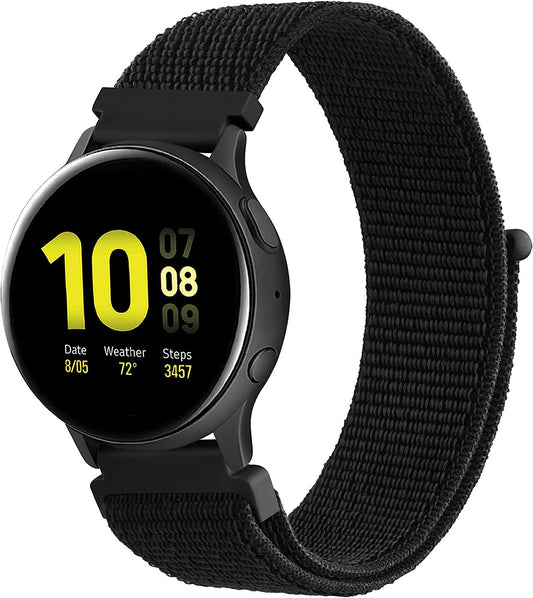 VANCLE Nylon Bands for Samsung Galaxy Active 2 Watch Bands 40Mm 44Mm/Galaxy Watch 3 41Mm/Galaxy Watch 42Mm, Soft Breathable Sport Stretch Nylon Replacement Strap Wristbands for Women Men  Vancle   
