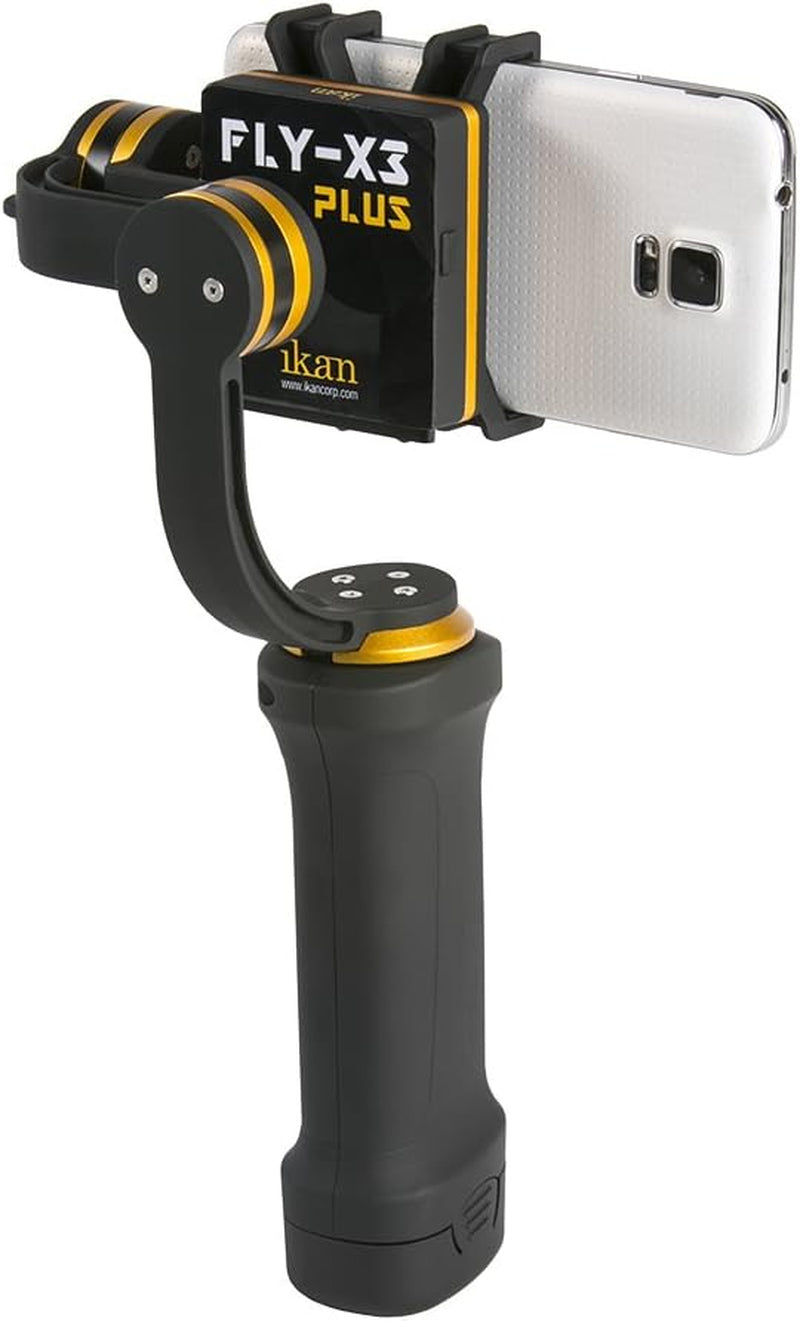 Ikan FLY-X3-PLUS 3-Axis Smartphone Gimbal Stabilizer Includes Gopro, Small and Larger Gimbal Cradles  Ikan   