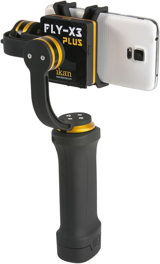 Ikan FLY-X3-PLUS 3-Axis Smartphone Gimbal Stabilizer Includes Gopro, Small and Larger Gimbal Cradles  Ikan   