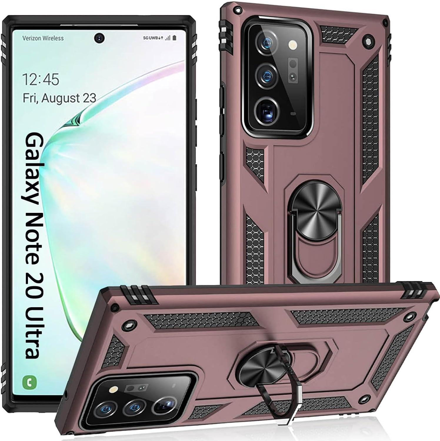 ADDIT Case for Note 20 Ultra Case Samsung Note 20 Ultra Case Galaxy Note 20 Ultra Phone Case, Military-Grade Case with Kickstand & Car Mount Function for Samsung Galaxy Note 20 Ultra 5G - Teal  ADDIT Rose Gold Samsung Galaxy Note 20 Ultra/Note 20 Ultra 5G 