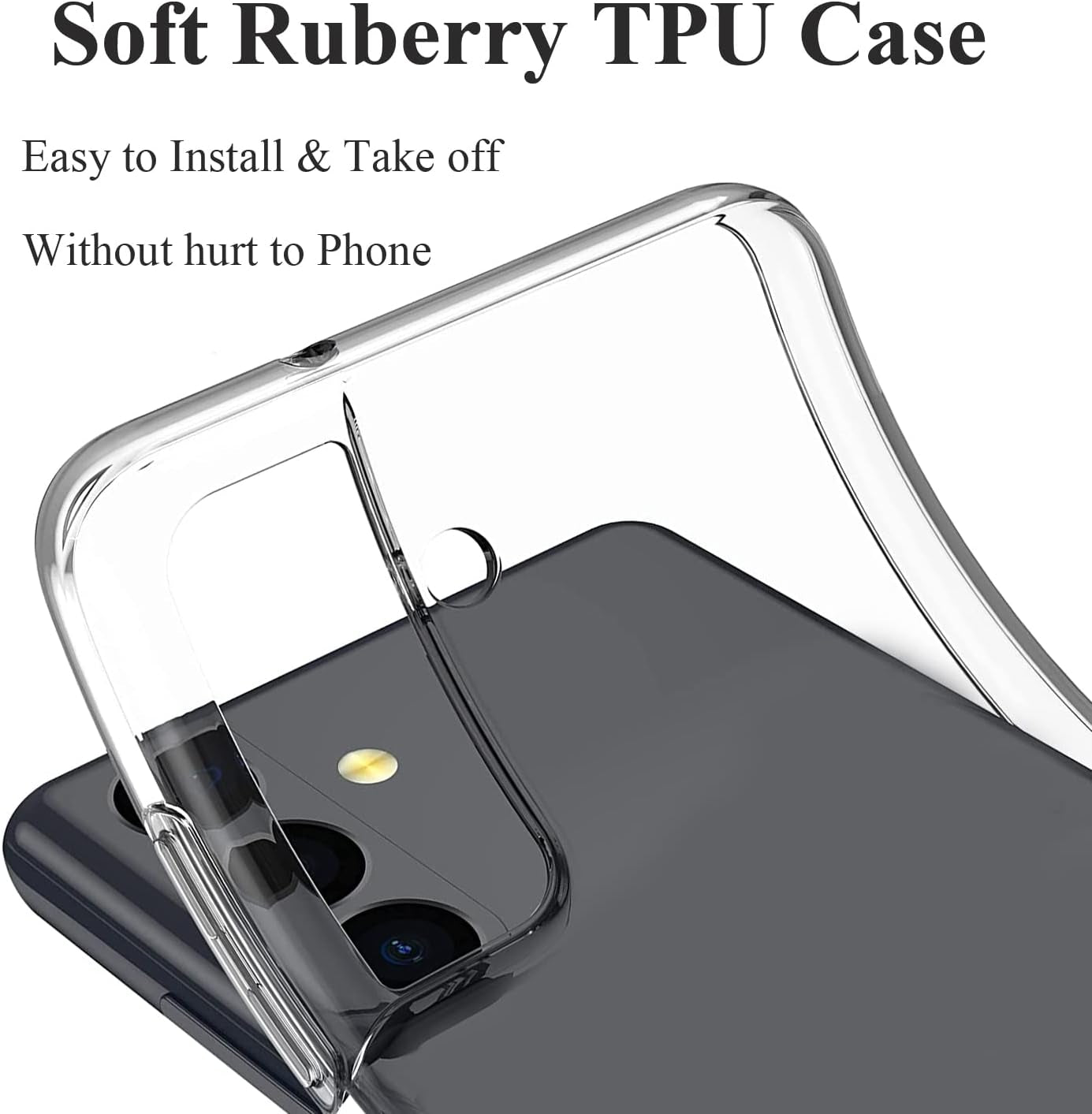 Unov Case Compatible with Galaxy S22 Case Clear with Design Soft TPU Shock Absorption Slim Embossed Pattern Protective 6.1 Inch (Flower Butterfly)  Unov   