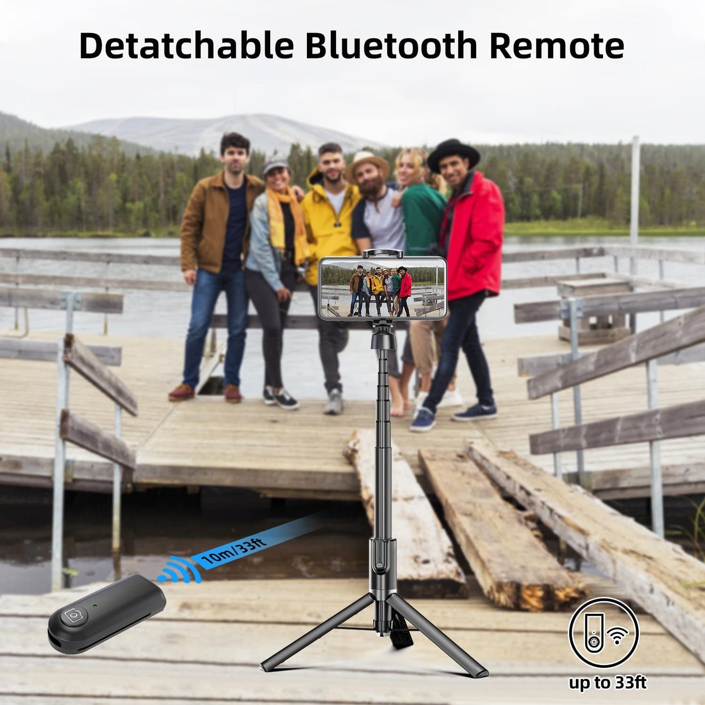 Selfie Stick Tripod for Iphone, Cell Phone Stand for Recording with Wireless Remote, Lightweight Tripod Stand for Iphone 13/12/12 Pro/12 Pro Max/11/11 Pro/X/Xr/Xs/8/7/6S,Android Samsung Smartphone  vimitty   