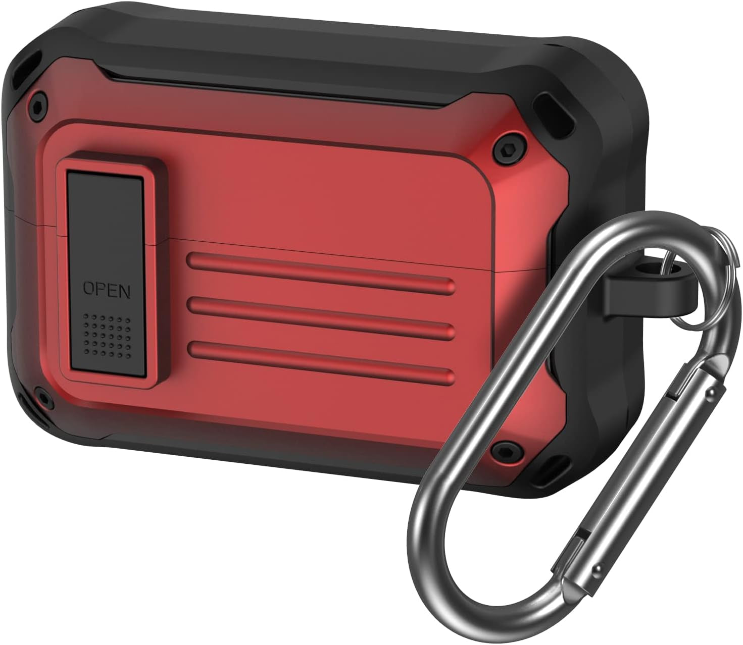 AIBEAMER Case for Sony WF-1000XM4 (2021), Secure Lock Cases Compatible with XM4 Protective Cover with Carabiner (Black)  AIBEAMER Red  