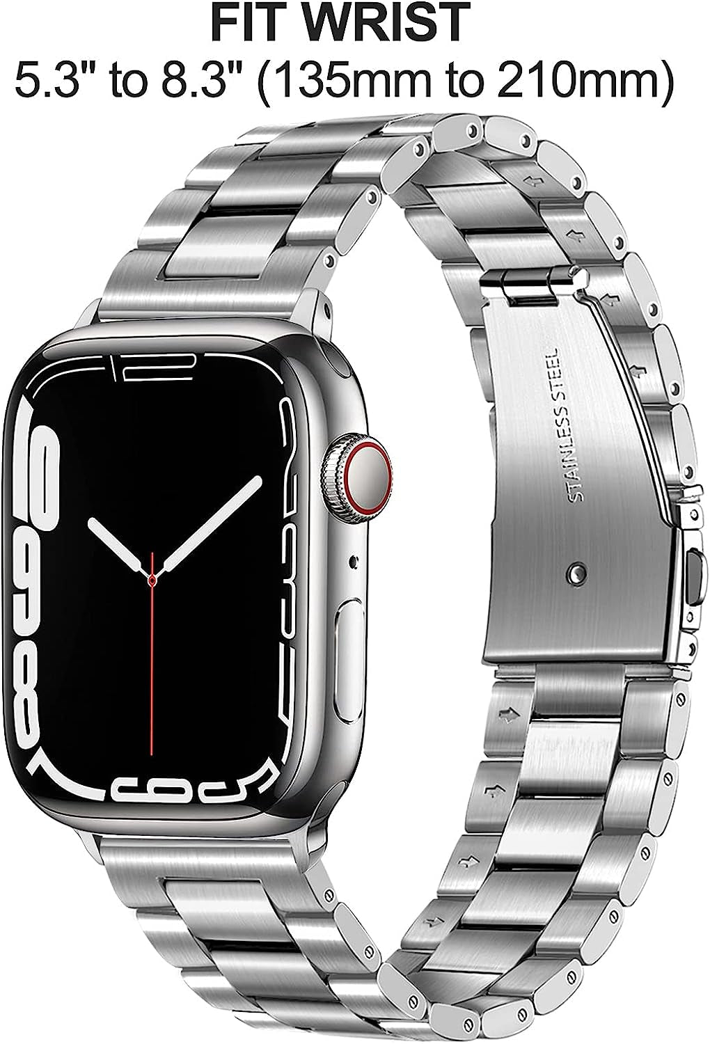 Trumirr Band for Apple Watch Series 8 7 41Mm Silver, Solid Stainless Steel Watchband Replacement Strap for Iwatch SE Series 8 7 6 5 4 3 2 1 41Mm 40Mm 38Mm  TRUMiRR   