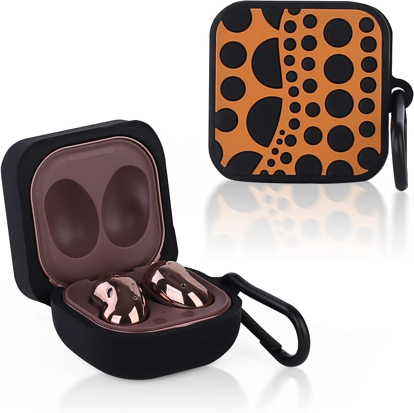 Suublg Silicone Cartoon Earbuds Case Protective Cover with Keychain Fit Designed for Samsung Galaxy Buds2 Pro (2022) /Galaxy Buds 2 (2021) /Galaxy Buds Pro (2021) /Galaxy Buds Live (2020)  Suublg CuteSunflower  