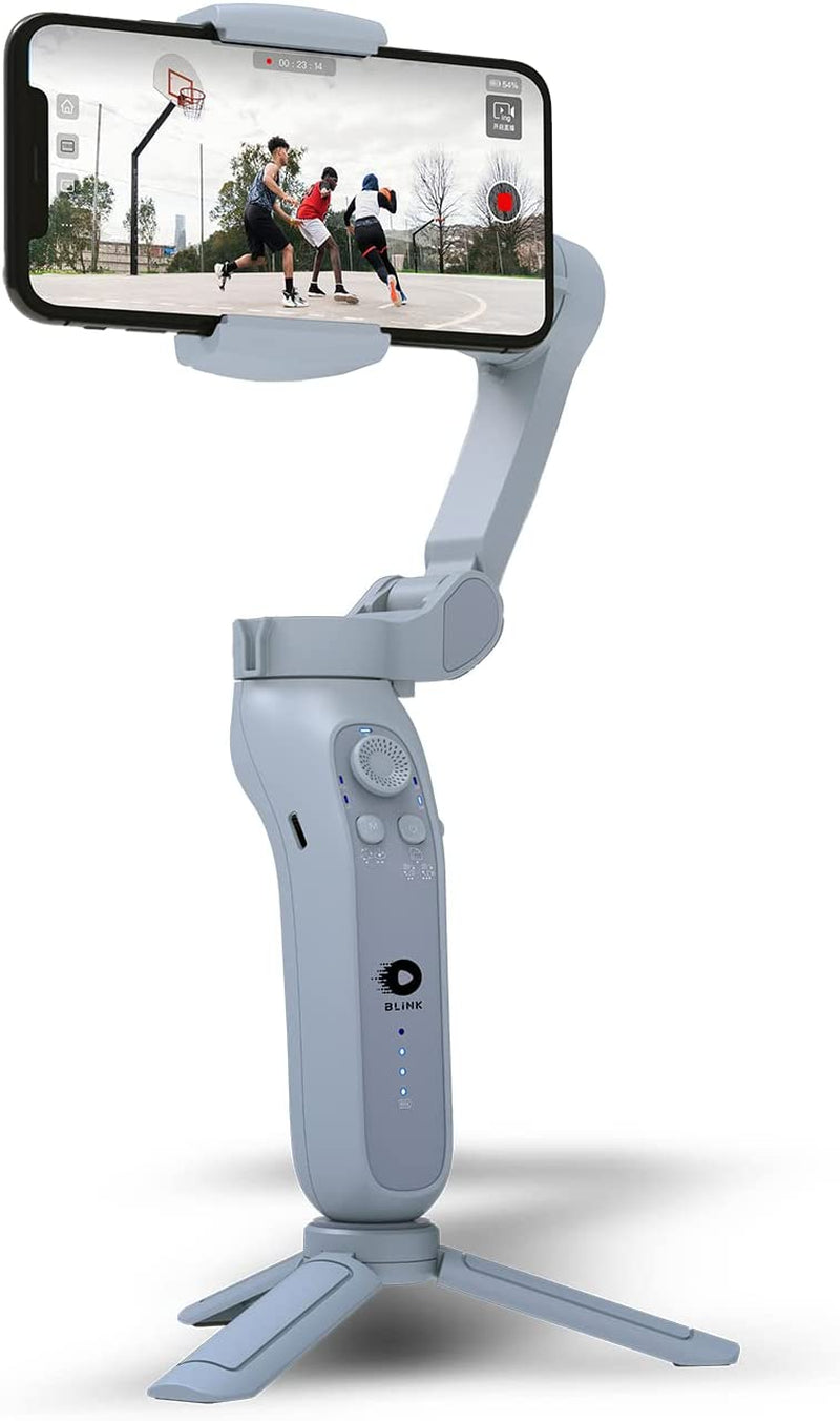 Xbot Blink Focos Sports Gimbal, Record Basketball&Soccer Games, AI Automatic Shooting, Unmanned Operation, 3-Axis Phone Gimbal, Portable & Foldable, Live Stream, Support Ios Android  Blink Tech   