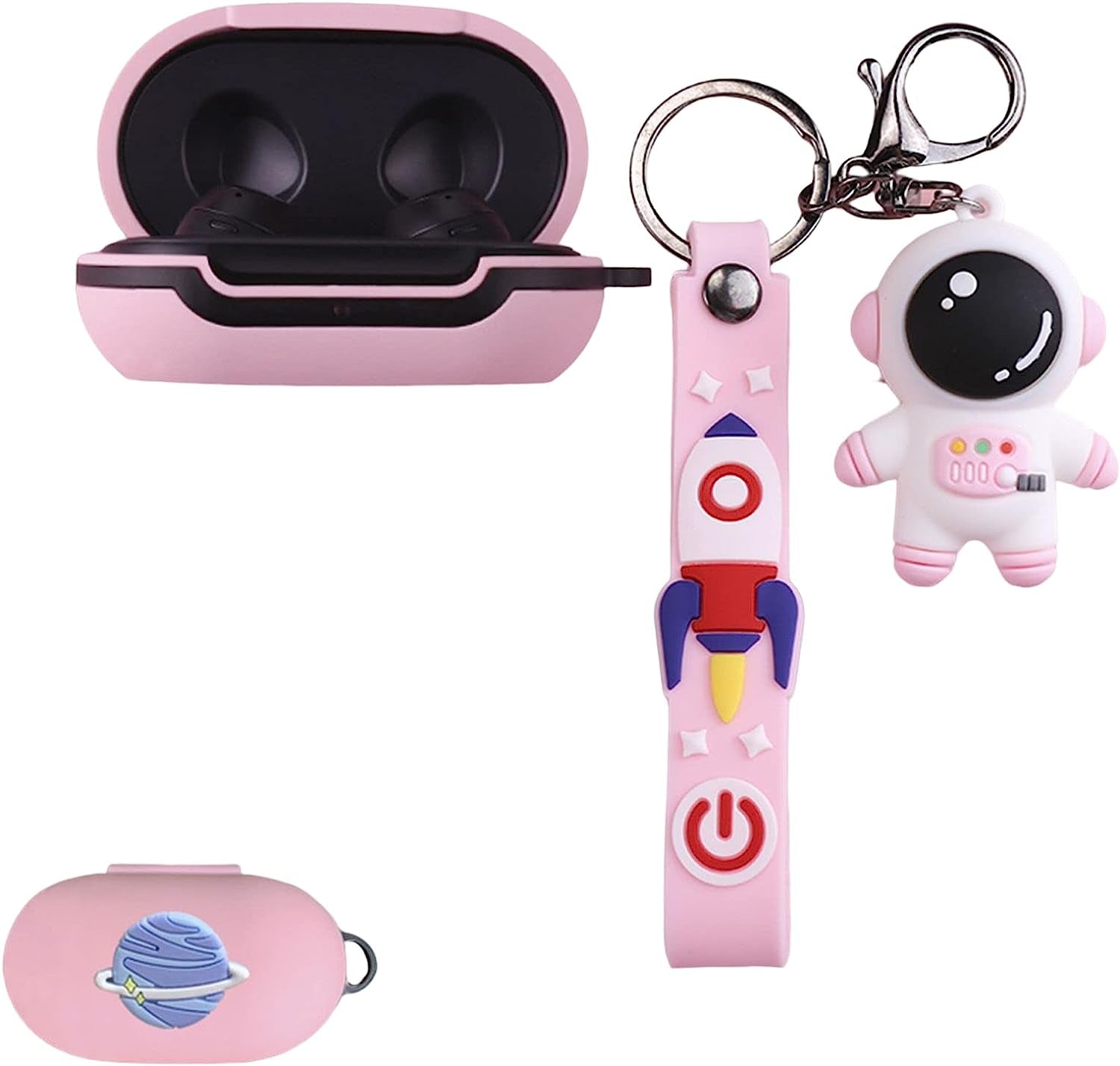 SKPY Case for Samsung Galaxy Buds Plus/Galaxy Buds, Cute Cartoon Anime Silicone Soft Covers for Galaxy Buds Plus/Buds with Keychain for Kids Girls Boys  SKPY Cartoon 3  