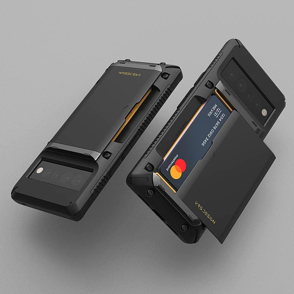 VRS DESIGN Damda Glide Pro Phone Case for Pixel 6 Pro, Sturdy Semi Auto Wallet [4 Cards] Case Compatible for Pixel 6 Pro Case (2021)  VRS DESIGN   