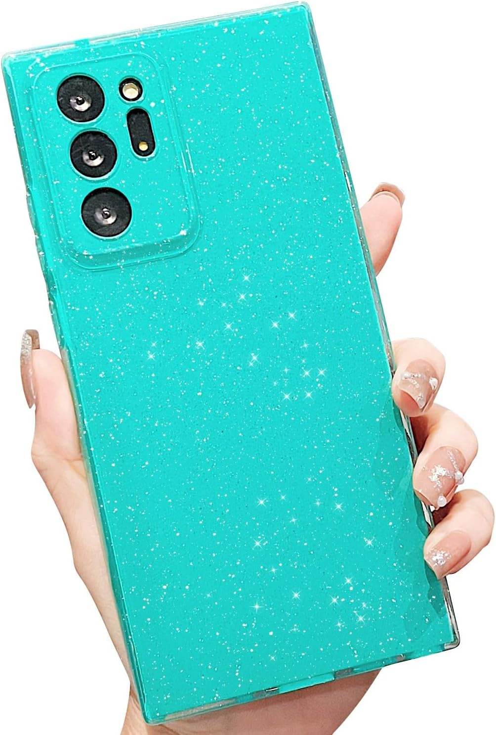MINSCOSE Compatible with Samsung Galaxy Note 20 Ultra 5G Case,Cute Bling Glitter Thin Slim Shockproof TPU Sparkly Cover for Women Girl for Galaxy Note 20 Ultra 6.9 Inch-Mint Green  MINSCOSE   