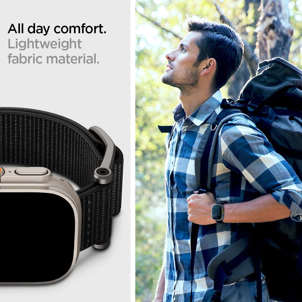 Spigen Durapro Flex Designed for Apple Watch Band for Apple Watch Ultra 49Mm, Series 8/7 45Mm, Series SE2/6/SE/5/4 44Mm and Series 3/2/1 42Mm Adjustable Solo Loop Band Strap  Spigen   