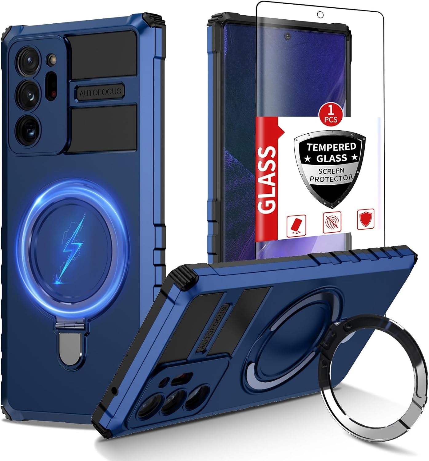 IYTRRYH Magnetic for Samsung Galaxy S21 Ultra Case[Compatible with Magsafe] with Tempered Glass Screen Protector,Military Grade Drop Protection Shockproof Galaxy S21 Ultra Phone Case Man 6.8'' Black  IYTRRYH Blue Samsung Galaxy Note 20 Ultra 
