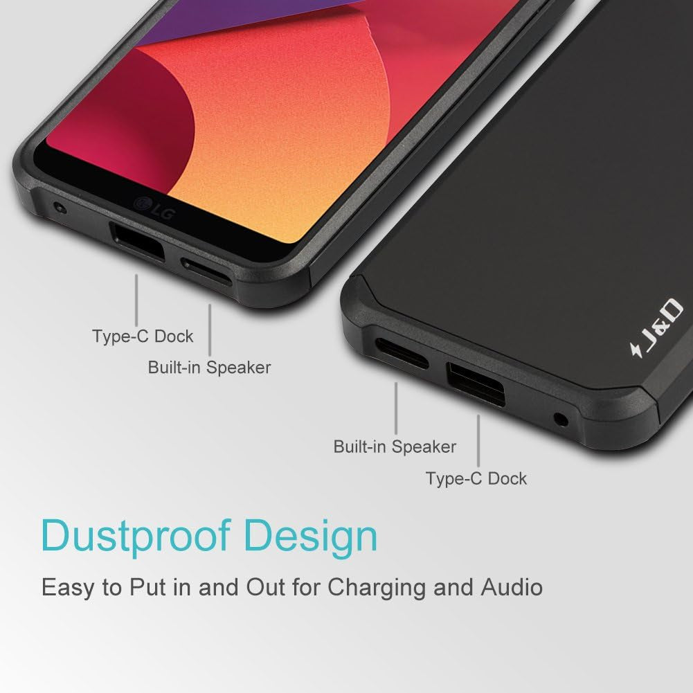 J&D Case Compatible for LG G6 / LG G6 plus Case, Heavy Duty Dual Layer Hybrid Shock Proof Protective Rugged Bumper Case for LG G6 Plus, LG G6 Case, Red  J&D Tech   
