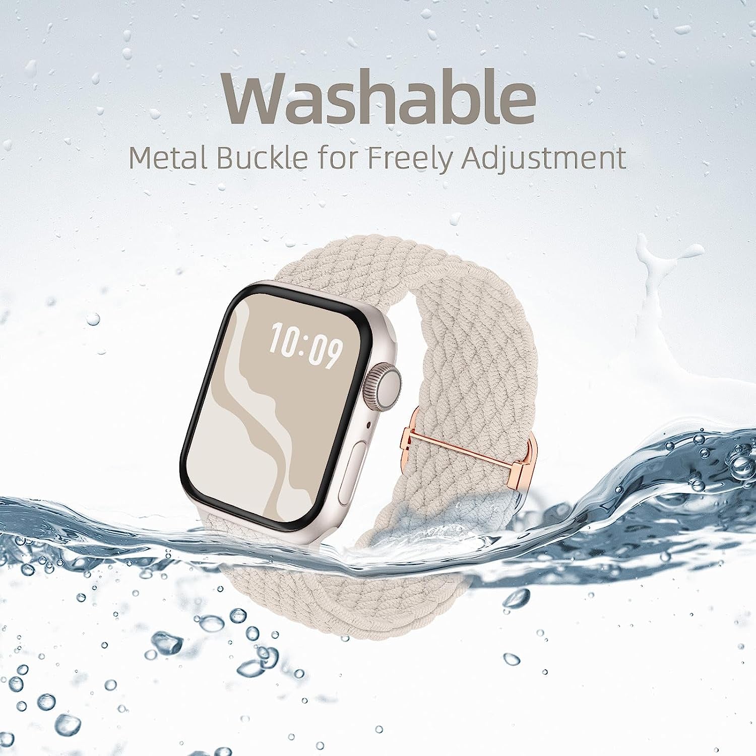 Braided Solo Loop Compatible with Apple Watch Band 38Mm 40Mm 41Mm 42Mm 44Mm 45Mm 49Mm, Stretchy Sport Bands Women Men Elastic Nylon Wristband for Iwatch Series 8 7 6 SE 5 4 3 2 1 Ultra  Suitisbest   