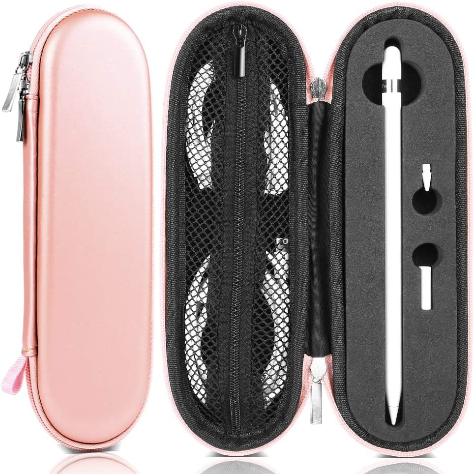 TITACUTE for Apple Pencil Case Carrying Case Hard Foam Zipper Shockproof Protective Ipencil Case Holder for Apple Pencil 1St Generation 2Nd Gen for Ipad 10 Pro Stylus Pen Charger Cable Adapter Earbuds  TITACUTE   