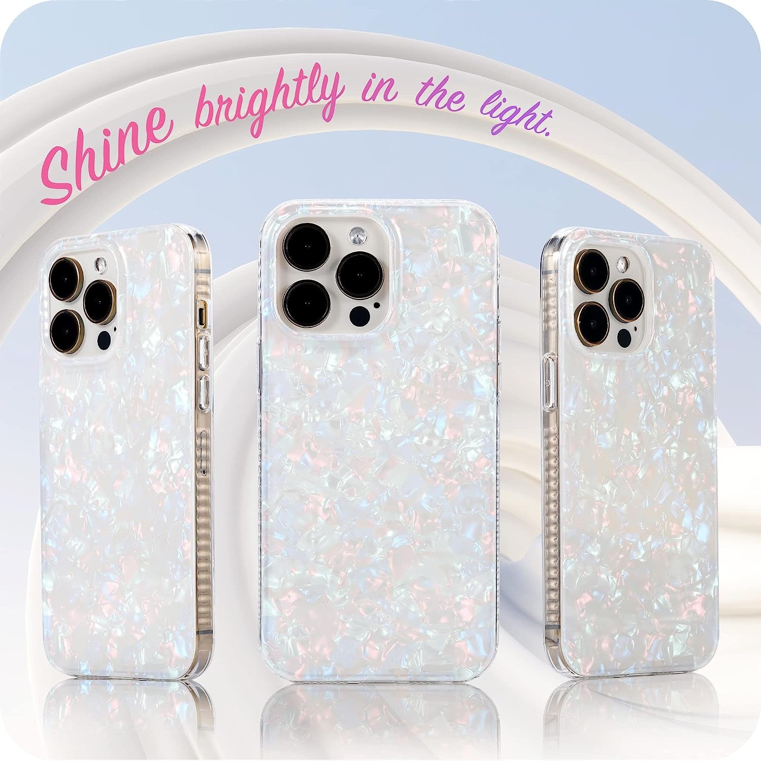 LONLI Hue - for Iphone 14 Pro Max (6.7-Inch) - Pearl Tort Phone Case for Women, Grils and Men  LONLI CO., LIMITED   