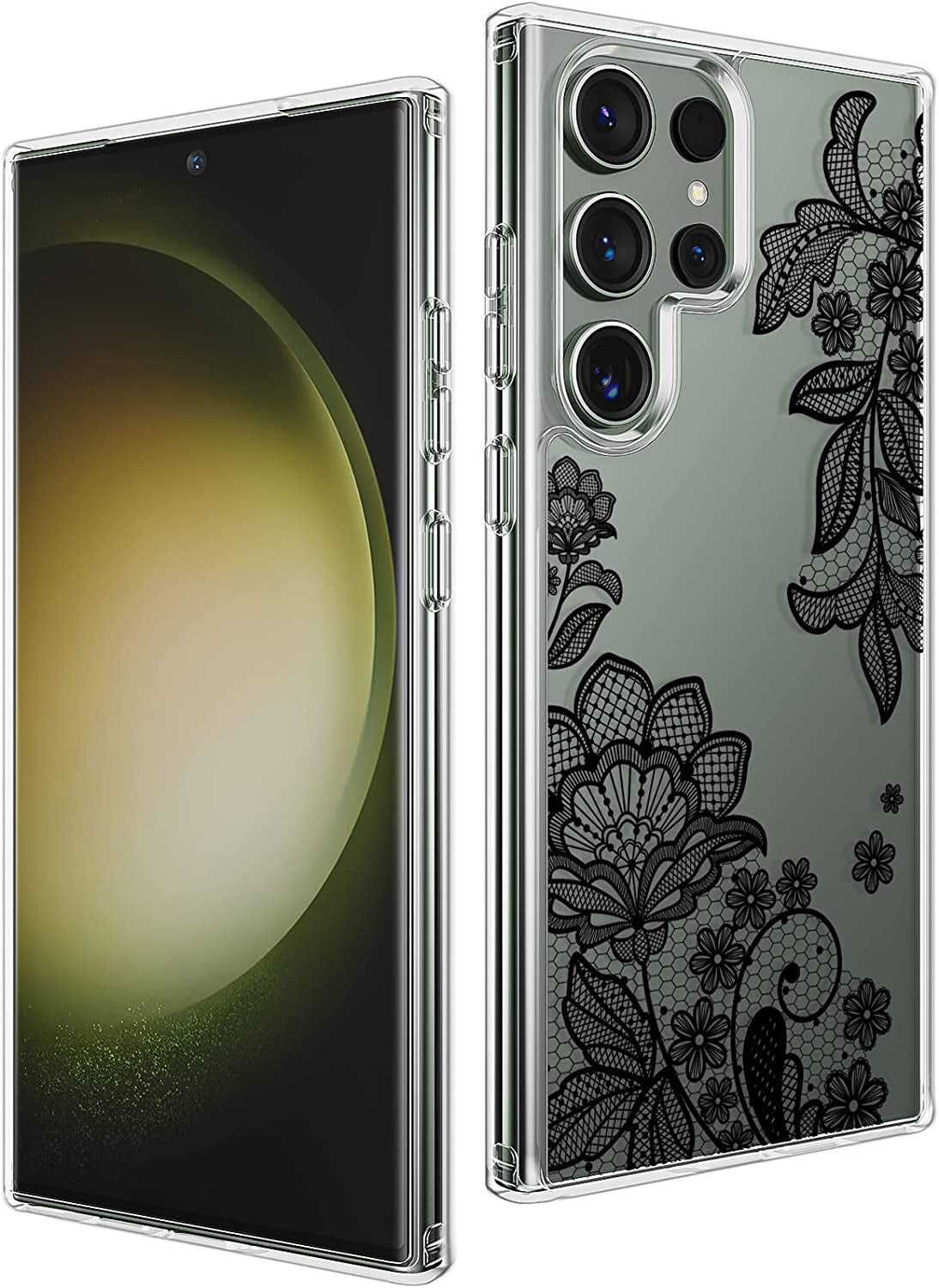 ANNGELAS Magnetic Phone Case Compatible with Samsung Galaxy S23 – Shockproof Cell Phone Case Works with Wireless Charging, Magsafe Card Wallet – Sleek Protective Case – Matte Black  ANNGELAS Z-Lace black Samsung Galaxy S23 Ultra,6.8 inch 