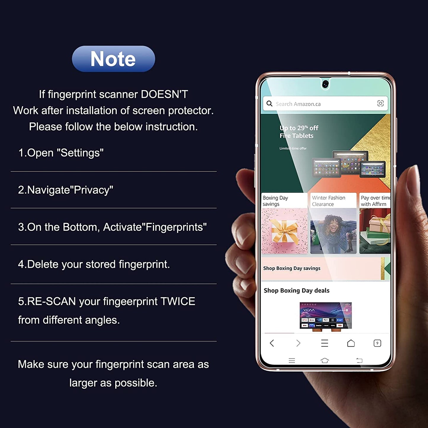 Uniqueme [2+2]Pack Compatible with Samsung Galaxy S21 6.2 Inch Privacy Screen Protector and Camera Lens Protector[Support Fingerprint Unlock] with Easy Installation Tool[Not Glass][7H Hardness]【Not for S21 Plus/S21 FE/S21 Ultra 】  UniqueMe   