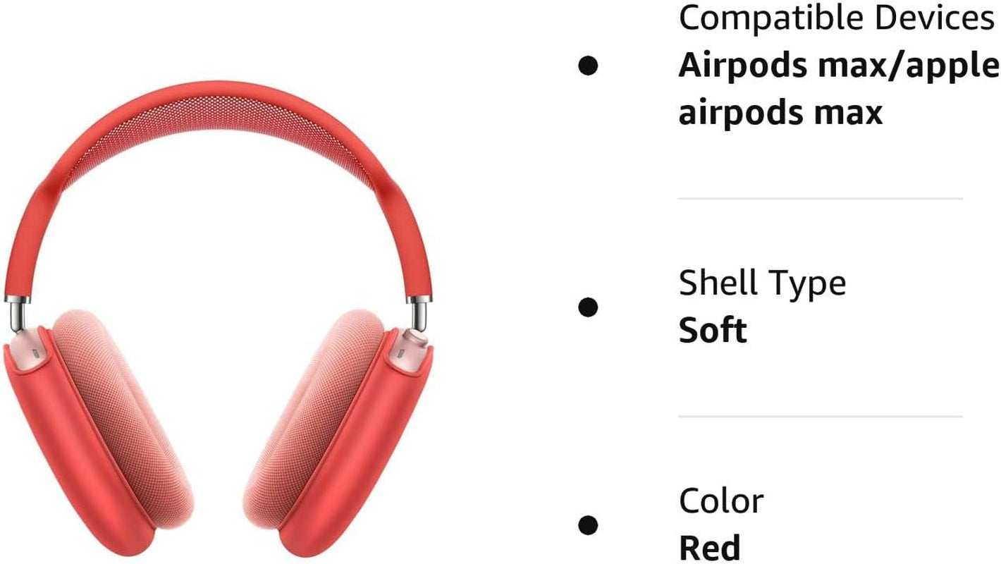 Ankasi Silicone Case Cover Compatible with Airpods Max,Soft Silicone Skin Cover Anti-Scratch Shock Resistant Shock-Absorbing Protective Case Kit for Apple Airpods Max 2020 (Red)  ANKASI   