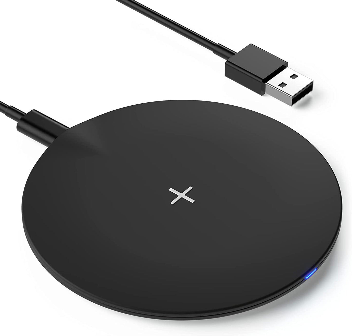 WAVETECH Wireless Charger Pad, Unique Ultra-Slim 15W Qi-Certified Fast Wireless Charging Pad with Type C Cable Compatible with Iphone 13/14/12/11, Samsung Galaxy S23/S22/S21, Airpods Pro, Galaxy Bud  wavetech   