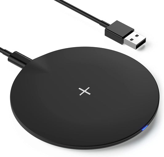 WAVETECH Wireless Charger Pad, Unique Ultra-Slim 15W Qi-Certified Fast Wireless Charging Pad with Type C Cable Compatible with Iphone 13/14/12/11, Samsung Galaxy S23/S22/S21, Airpods Pro, Galaxy Bud  wavetech   