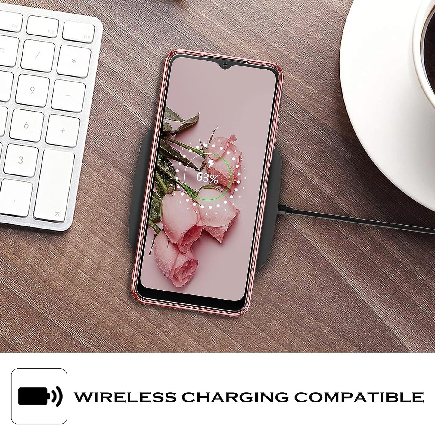 YINLAI Design for Samsung Galaxy A03S Case, Slim Glitter Sparkly Shiny Women Girls Shockproof Protective Hybrid Girly Bling Phone Cases Cover for Galaxy A03S 6.5 Inch (2021 Released), Rose Gold/Pink  YINLAI   