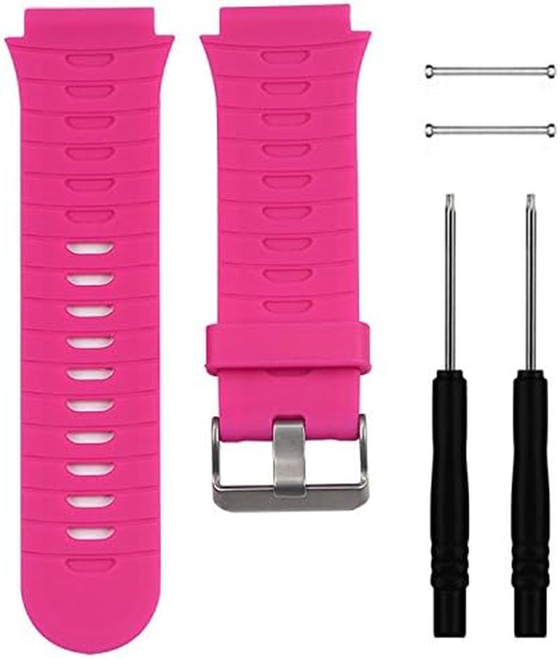 Band for Garmin Forerunner 920XT, Soft Silicone Replacement Watch Band Strap for Garmin Forerunner 920XT  QGHXO Pink  