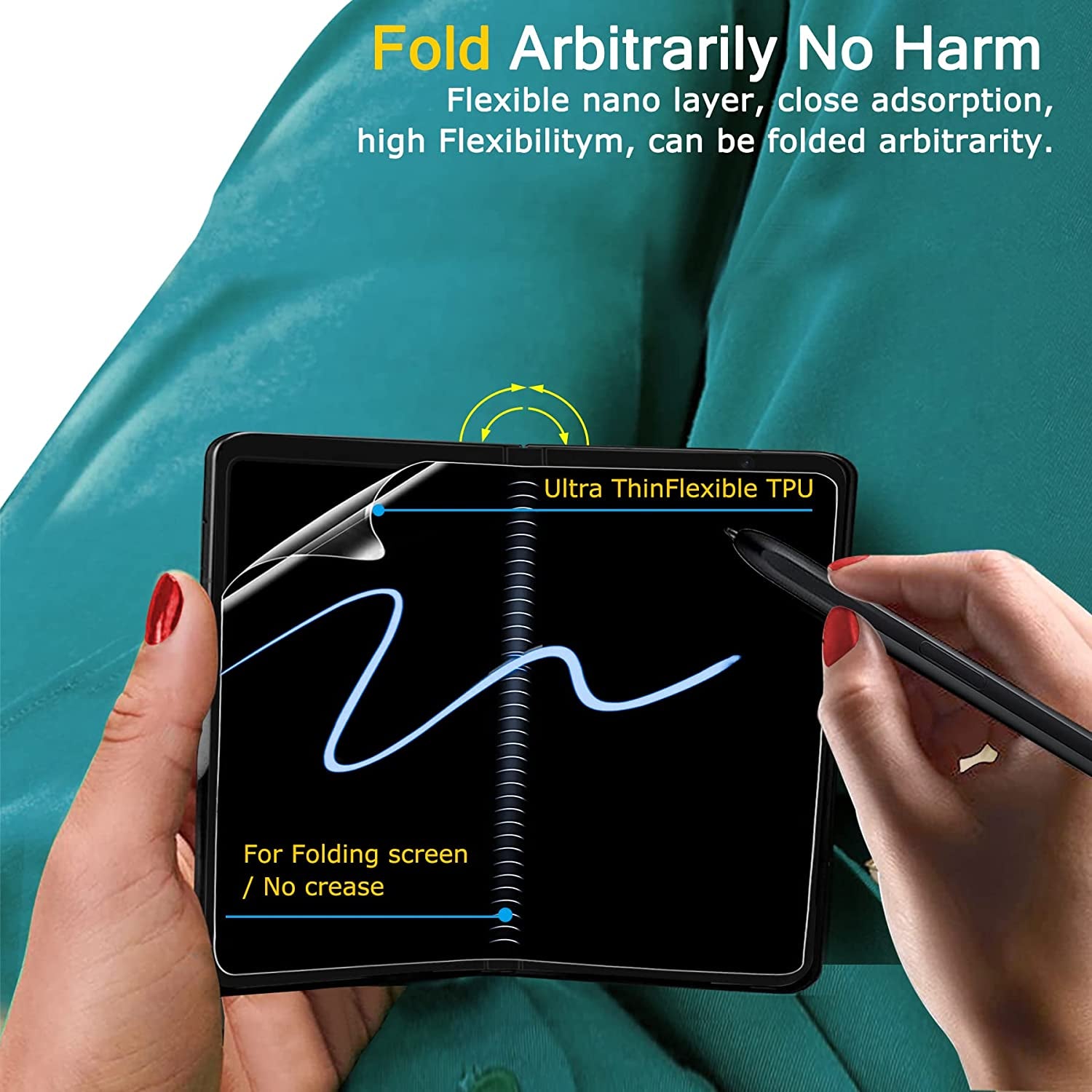 Milomdoi [9-In-1] for Google Pixel Fold 5G Screen Protector [3 Pack inside and 3 Pack Front] with 3 Pack Tempered Glass Camera Lens Protector with Mounting Positioner Accessories No Bubbles  Milomdoi   