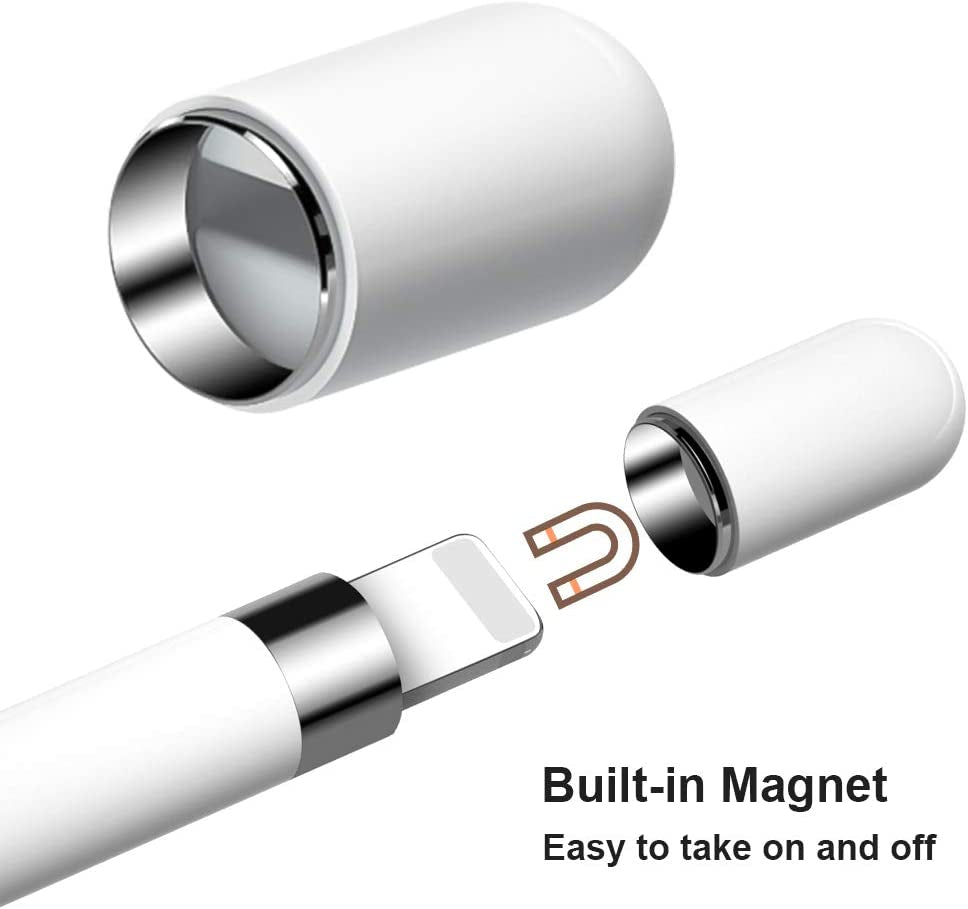 APETOO Compatible with Apple Pencil Tip and Cap Replacement for Apple Pencil 1St Generation, Ipencil Cap Magnetic + Pencil Nib Ipencil Tip for Ipad Pro 12.9/10.5/9.7 Inch Pencil High Sensitivity  APETOO   