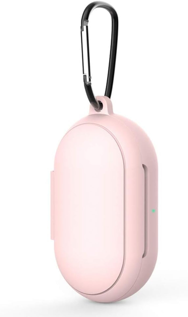 Earphone Storage Case Fashion Soft Silicone Full Protective Cover Case for Samsung Galaxy Buds (Buds+) with Anti-Loss Hook Tools Soft Earbuds Carrying Case Protective Accessories (Pink)  awtpm   