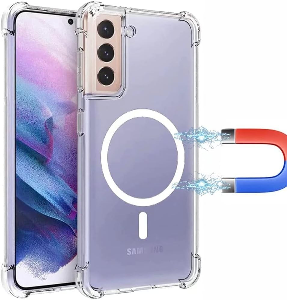 Pinggoo Clear Magnetic Case for Samsung Galaxy Note 20 Ultra - Magsafe Compatible, Soft TPU Bumper, Slim Fit, Shockproof, Anti-Yellow  PingGoo Transparent For Samsung Galaxy S22 