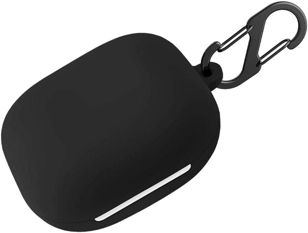 Geiomoo Silicone Carrying Case Compatible with Beats Fit Pro, Portable Scratch Shock Resistant Cover with Carabiner (Black)  Geiomoo   
