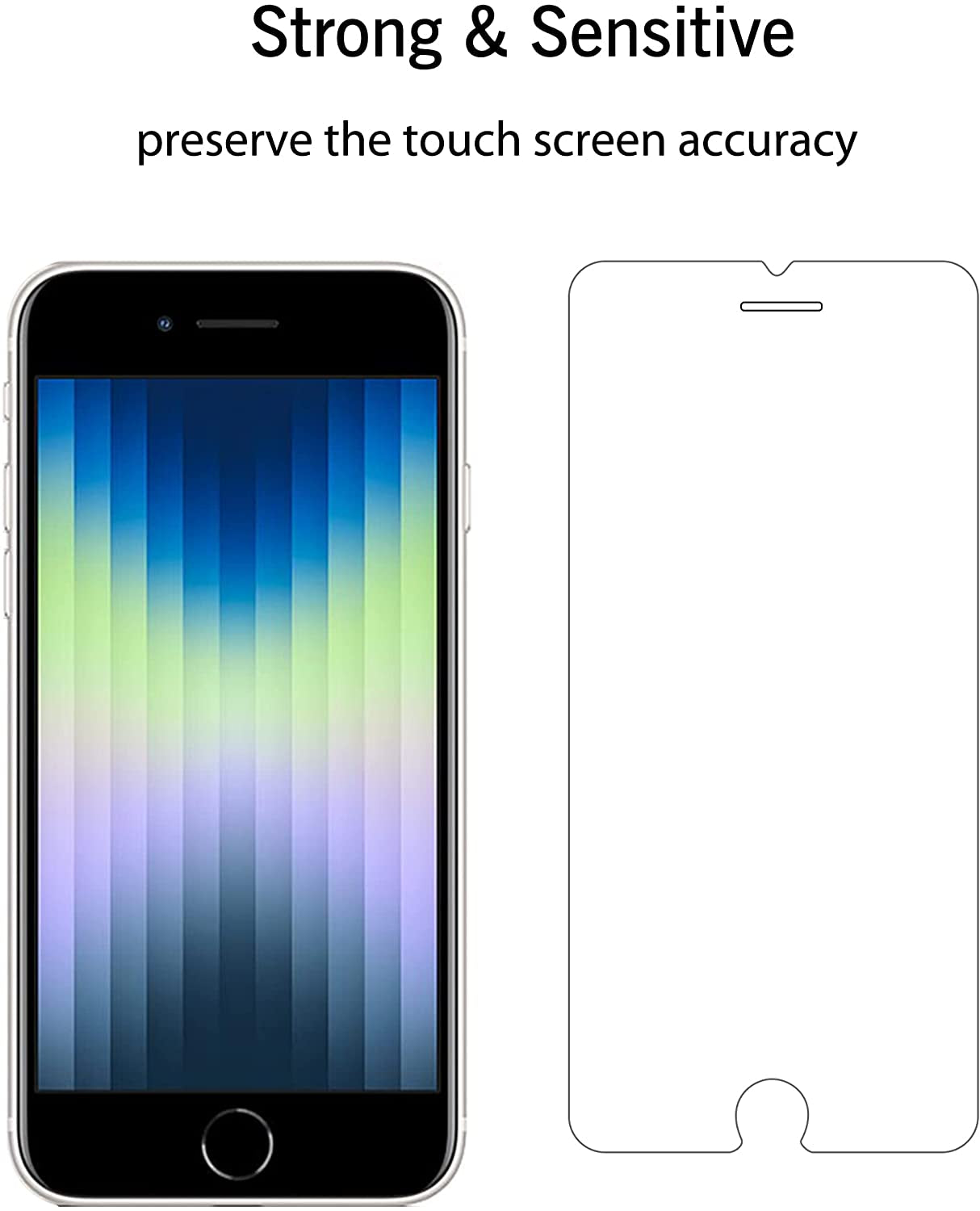 Ailun Screen Protector Compatible for Iphone SE 2020 2Nd/2022 3Rd Generation, Iphone 8,7,6S,6, 4.7-Inch Tempered Glass 0.25Mm Case Friendly 3 Pack Clear  AILUN   