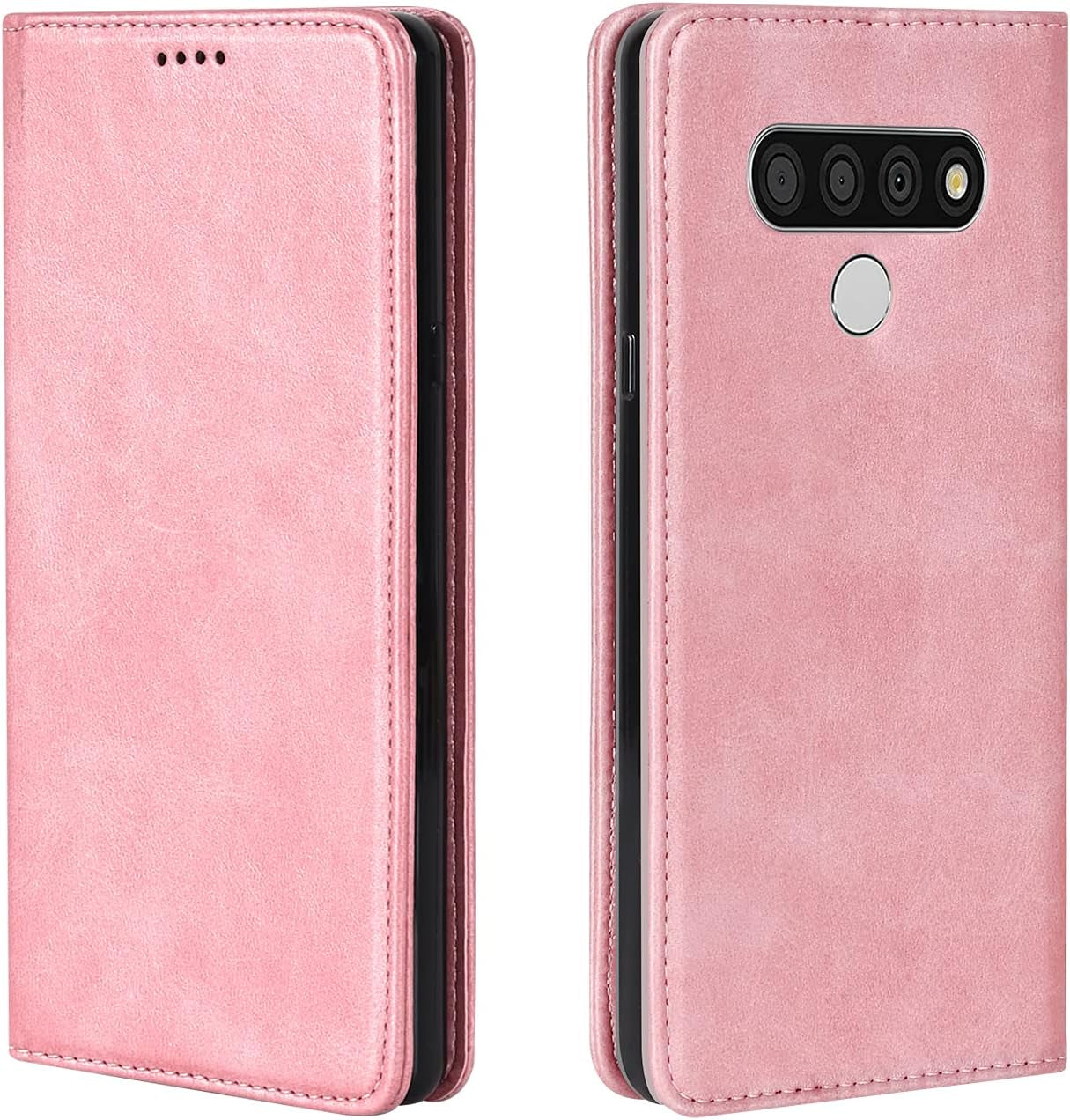 BGTXCZ LG G8 Thinq Case, LG G8 Thinq Wallet Case, [Flip Fold Leather] PU Leather Case with Kickstand Function and ID Credit Card Slot, Magnetic Closure Phone Cover for LG G8 Thinq 5G(Rose Gold)  Xiaoki Lg Stylo 6 Rosegold Lg Stylo 6 