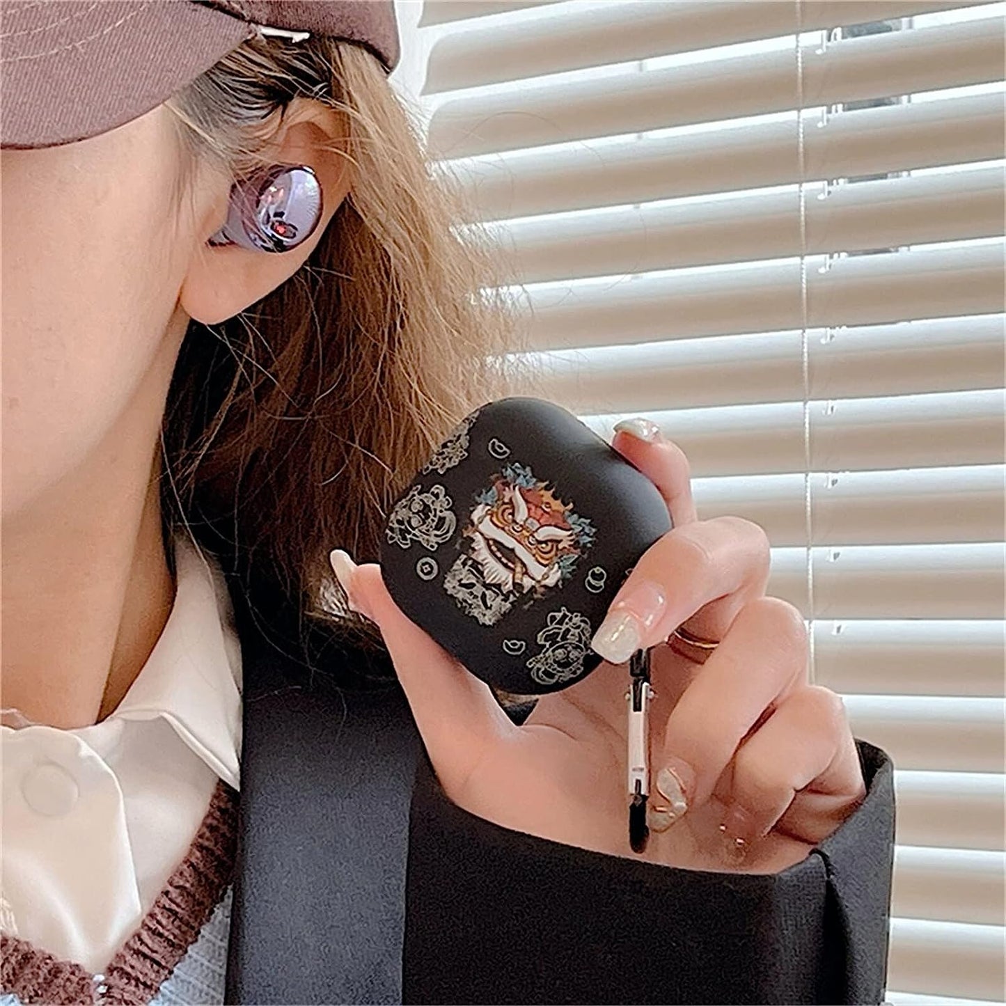 CASEVERSE Case for Samsung Galaxy Buds2 Pro/Buds 2 /Buds Pro/Buds Live with Keychain, Soft TPU Cool Lion Head Protective Covers for Girls Boys Teens  CASEVERSE   