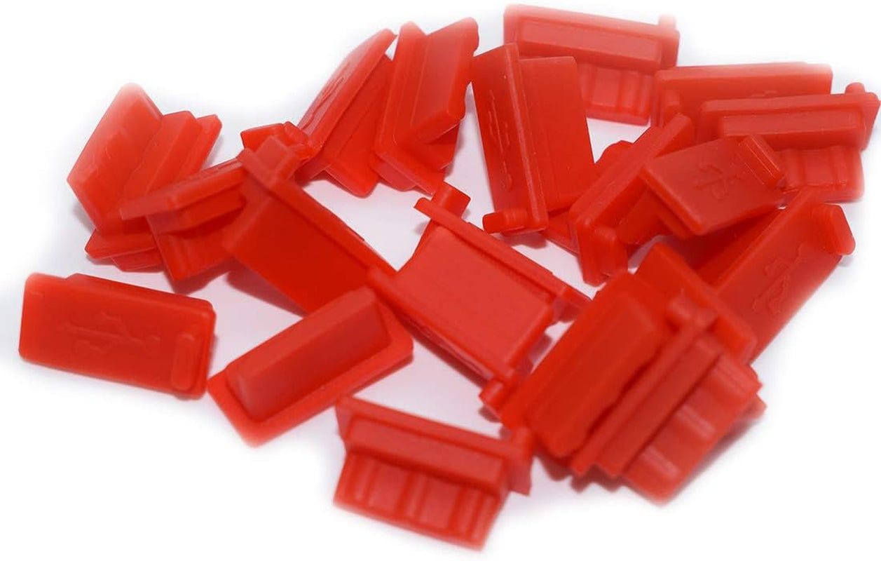Yoohey 20PCS Silicone USB a Type Female anti Dust Cover Plug Protector Stopper, Blue  Yoohey Red  