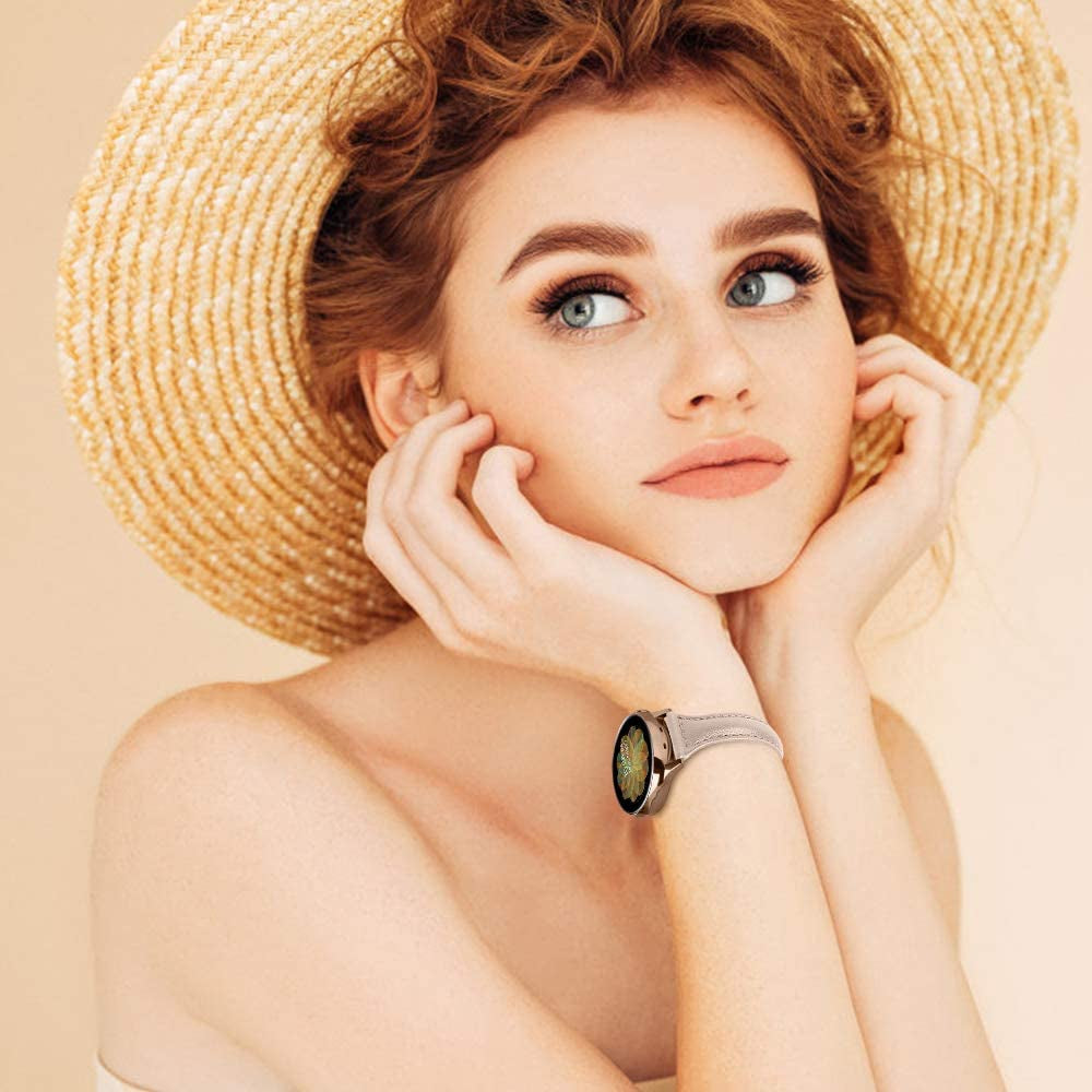 JOYOZY Leather Band Compatible with Samsung Galaxy Watch 5/4 40Mm 44Mm,Active(40Mm)/2(40Mm)(44Mm),Stylish Slim Wristband Strap for Galaxy Watch 42Mm/Samsung Galaxy Watch 4 Classic/Watch 5 Pro 45Mm  Joyozy   