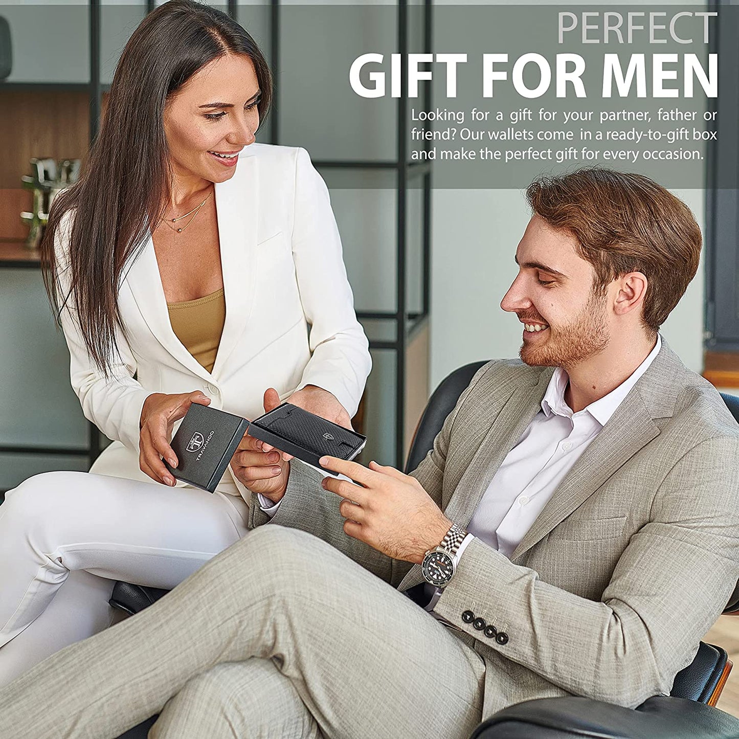 TRAVANDO Mens Slim Wallet with Money Clip AUSTIN RFID Blocking Bifold Credit Card Holder for Men with Gift Box  TRAVANDO   