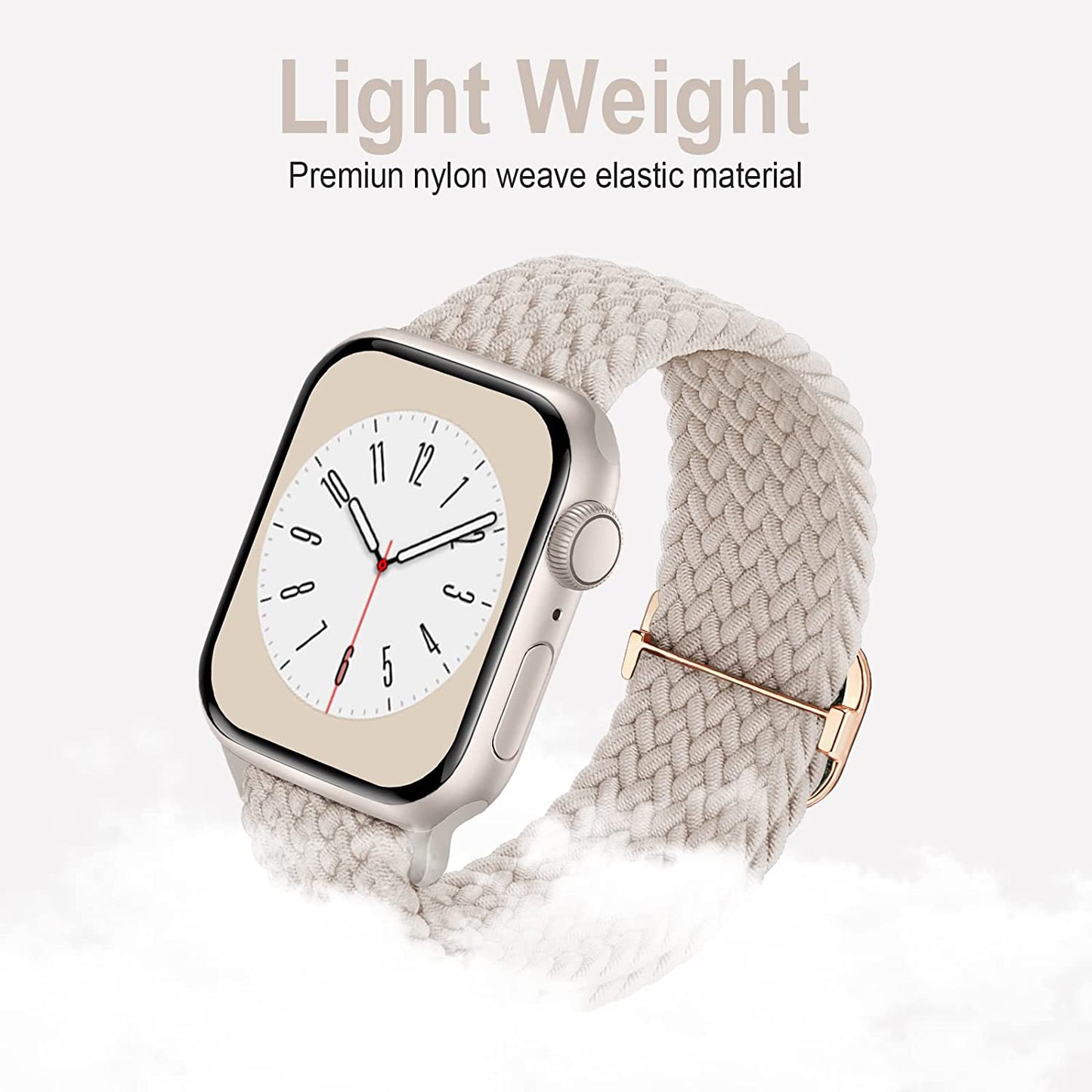 Braided Solo Loop Compatible with Apple Watch Band 38Mm 40Mm 41Mm 42Mm 44Mm 45Mm 49Mm, Women Men Nylon Stretchy Bands Adjustable Elastic Sport Straps for Iwatch Ultra Series 8 7 6 5 4 3 2 1 SE, 5 Pack  Butifacion   