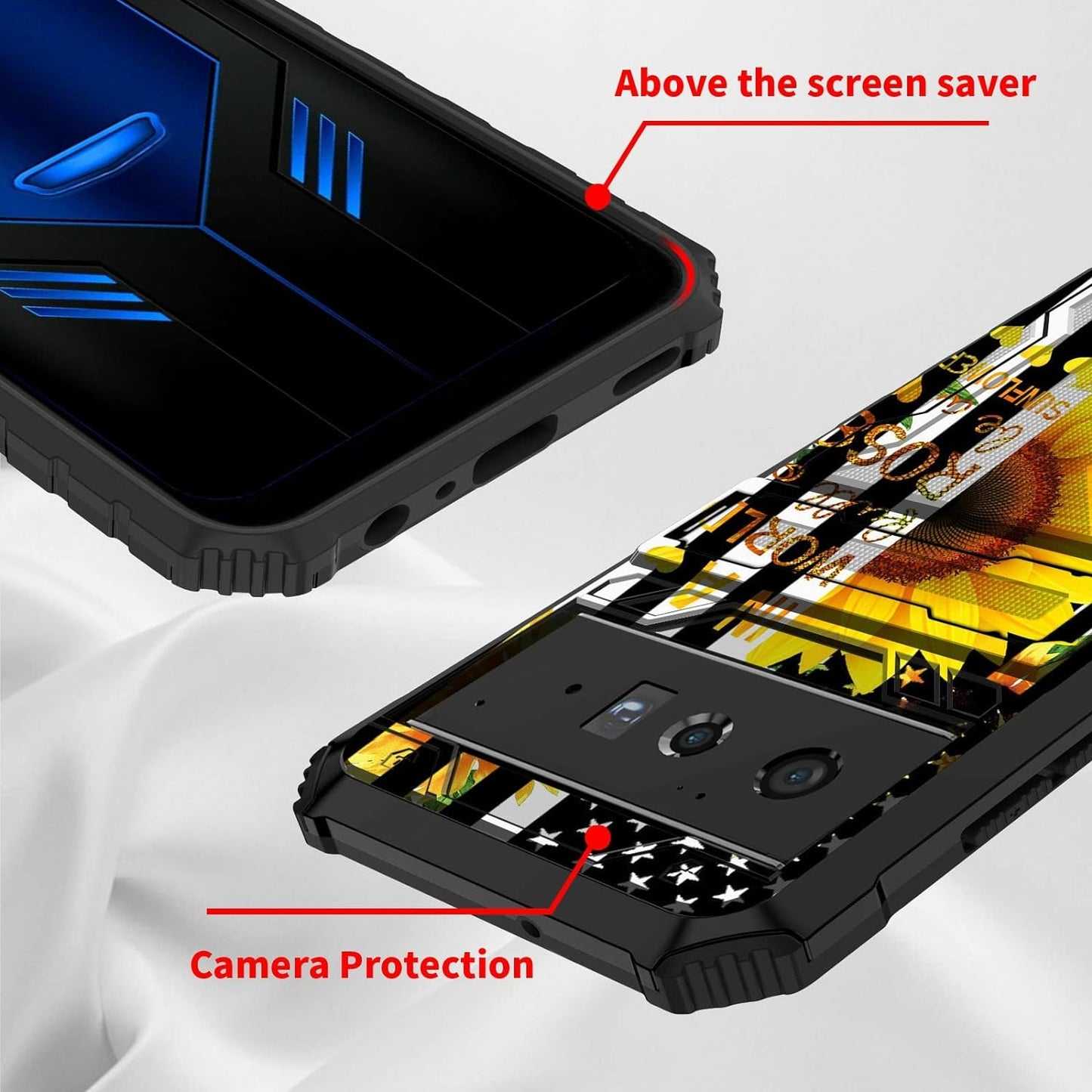 BEOTIWAD Wallet Case for Google Pixel 6 Pro,Dual Layer Heavy Duty Shockproof Holder Case with Detachable Card Slot and Kickstand Hide Cash and Credit Cards for Pixel 6 Pro,Sunflower Flags  BEOTIWAD   