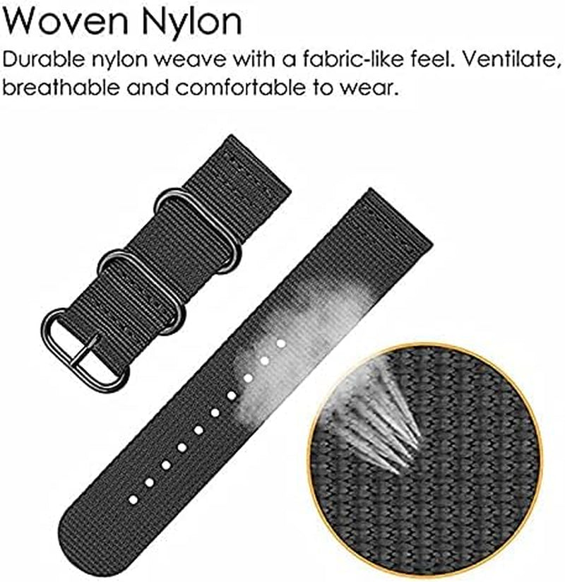 KAVJU for Garmin Venu SQ 2 2S Nylon Canvas Sport Watchband Bracelet 18Mm 20Mm 22Mm Band Straps for Garmin Vivoactive 3 4 4S Correa  KAVJU   