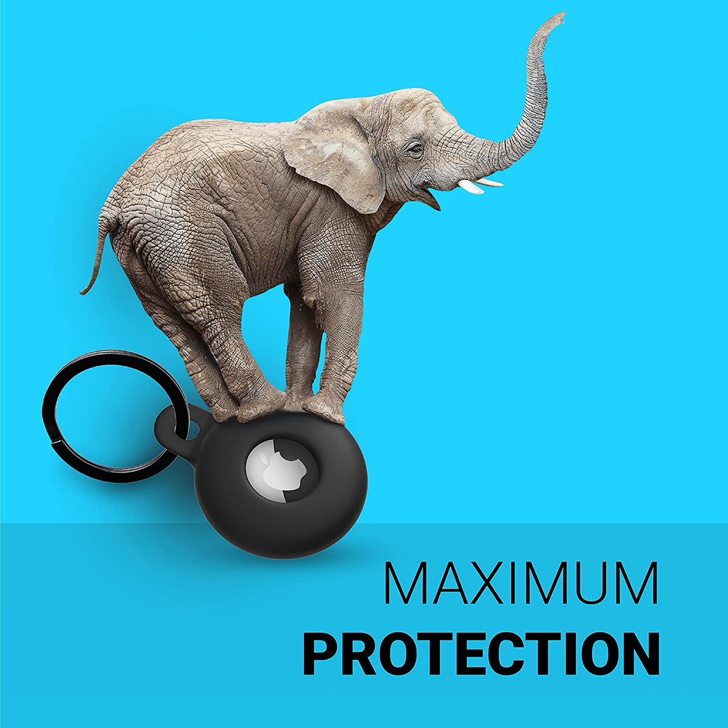 Airtag Holder, Airtag Case, Air Tag Holder, Airtag Accessories, Airtag Key Ring, Airtag Keychain, Silicone Airtag Case, 2 Pack – Grey, Black  toyshi   