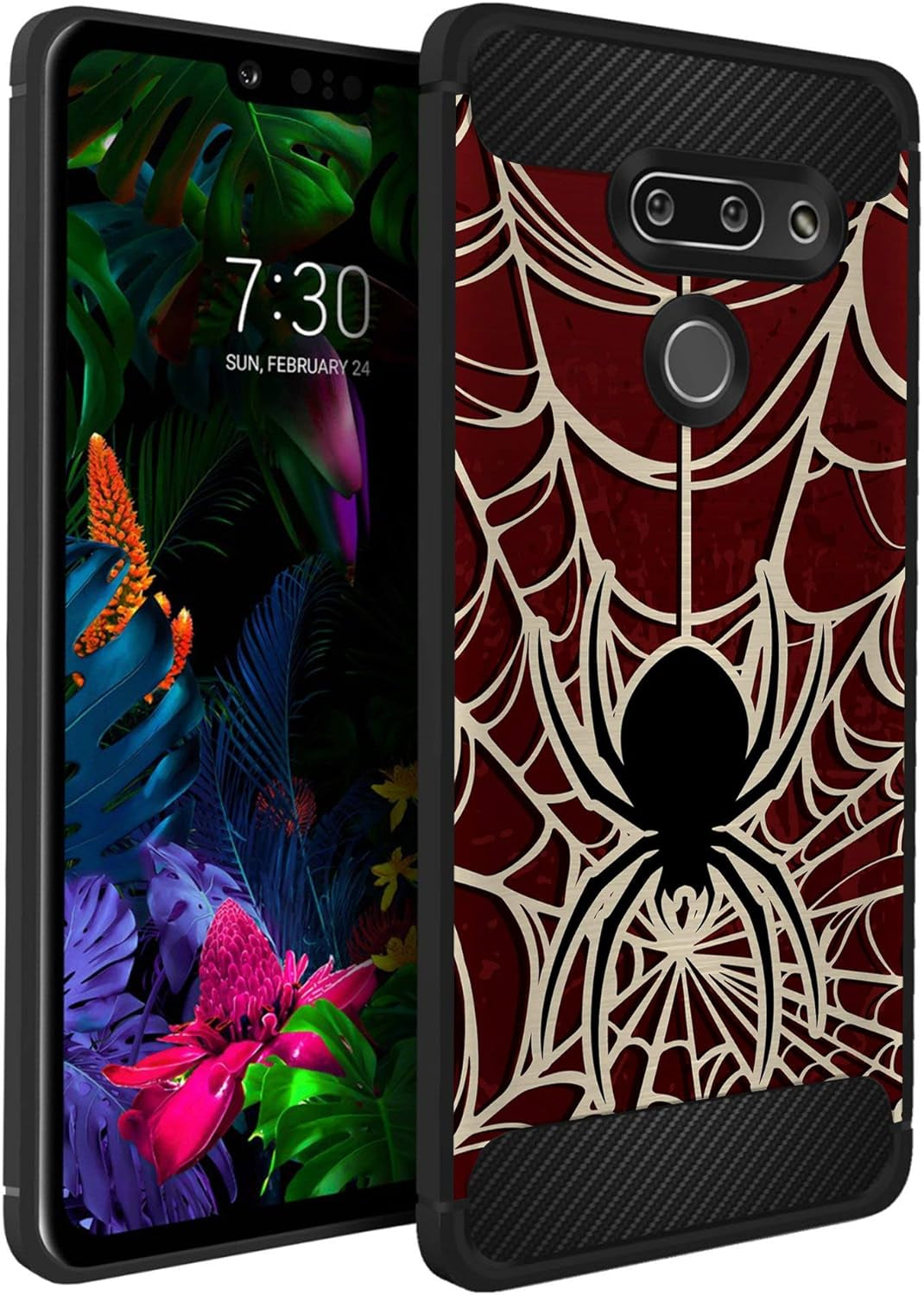 Casesondeck Case Compatible with LG G8 Thinq/Lg G8, Slim Precise Fit TPU Case, Scratch Protection and Unique Design (Don’T Tread on Me)  CasesonDeck Spider Web  