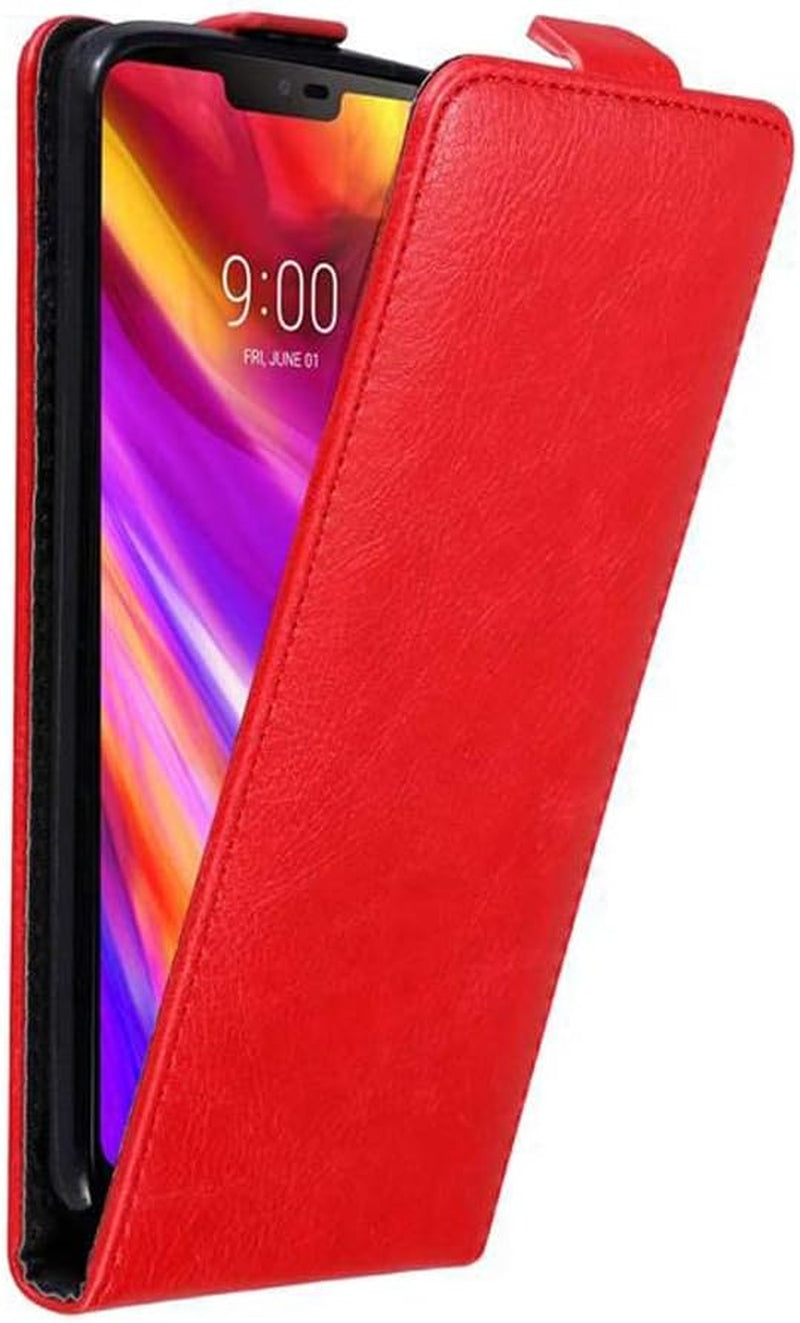 Cadorabo Case Compatible with LG G7 Thinq in Apple RED - Flip Style Case with Magnetic Closure - Wallet Etui Cover Pouch PU Leather Flip  Cadorabo   