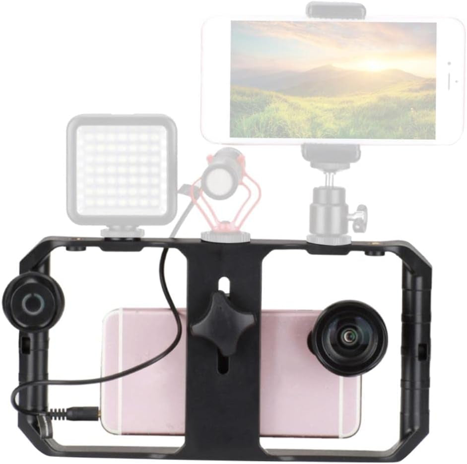 Capture Smooth Video Shots with Handheld Gimbal - Universal Mobile Holder for Live Streaming Follow Focus Mount & Stabilizer  haillusty   